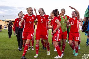 Wales v Russia FIFA Women's World Cup Qualifier, Newport Wales.