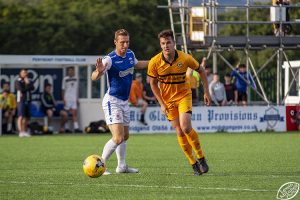 Penybont v Newport County. Bridgend, Wales.