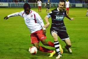 Murtagh playing against Bangor City