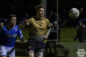 Penybont v Carmarthen. JD Cymru Premier. Bridgend, Wales.