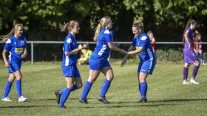 GOAL! Abergavenny v Cascade in the WPWL. Photo © Will Cheshire.