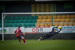 JD Cymru Premier League match between Caernarfon Town and Cardiff Metropolitan University.