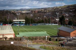 JD Cymru Premier Match between Newtown AFC and Cardiff Metropolitan University, played on 13 March 2021 at Latham Park.