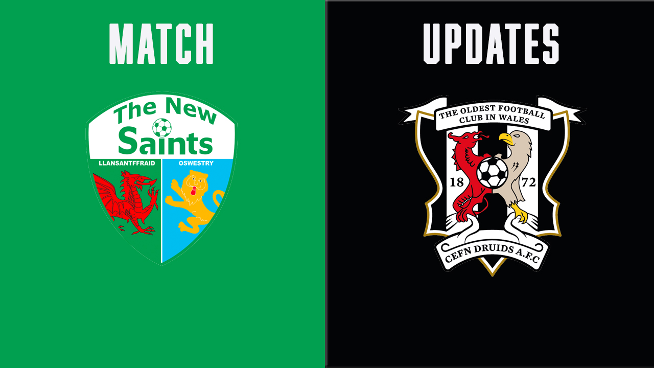 The New Saints badge v Cefn Druids badge