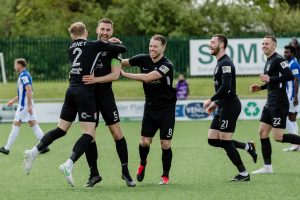 JD Cymru Premier, Penybont F.C v Connah’s Quay Nomads v Bridgend, Wales, UK.
