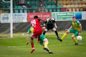 JD Cymru Premier UEFA Europa Conference League play-off Final between Caernarfon Town and Newtown AFC, played at The Oval, Caernarfon on 29 May 2021.