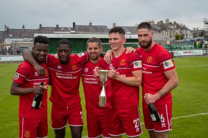 JD Cymru Premier UEFA Europa Conference League play-off Final between Caernarfon Town and Newtown AFC, played at The Oval, Caernarfon on 29 May 2021.
