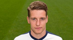 Bala Town's Calum Woods in Preston North End shirt