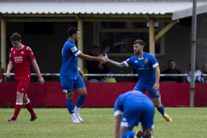 Afan Lido v Llanelli. Port Talbot, Wales. 30th July 2021.