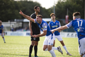 JD Cymru Premier, Penybont v Connahs Quay, Bridgend, Wales.