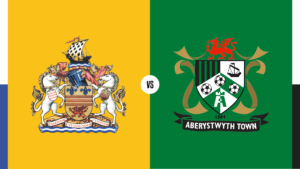 Barry Town v Aberystwyth Town badges