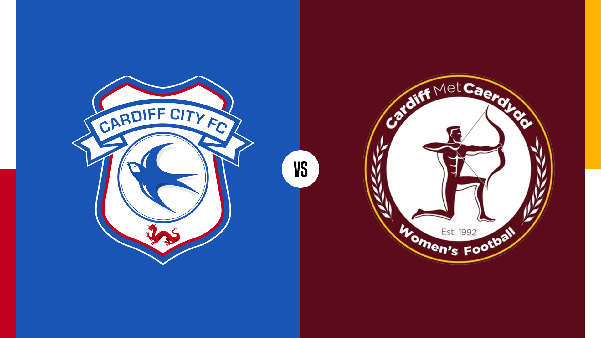 The badge of Cardiff City and the badge of Cardiff Met.