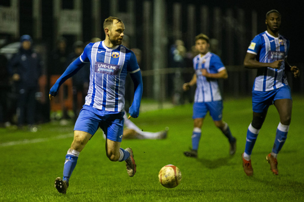 Llanrumney United manager Sam O'Sullivan playing for Port Talbot Town.