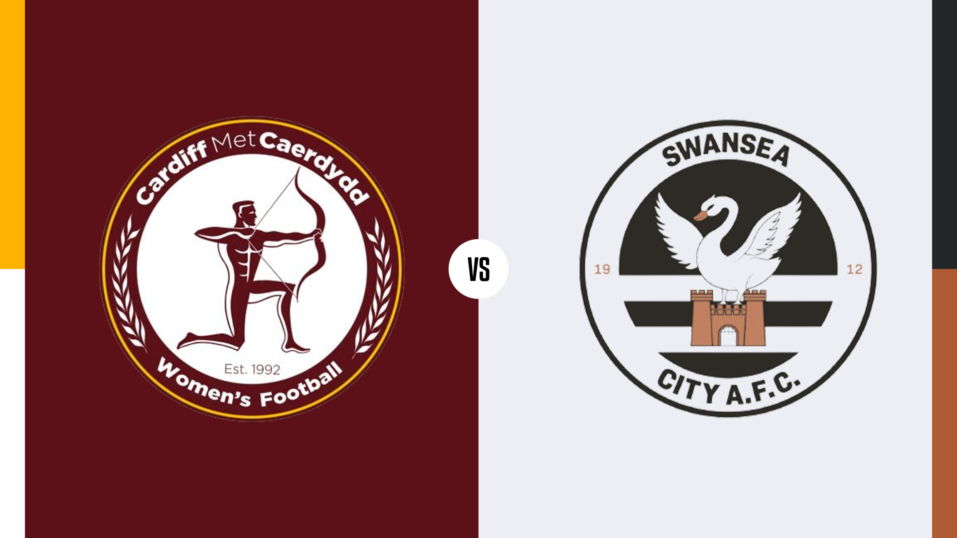 Cardiff Met v Swansea City badges