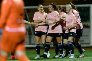 Barry Town Ladies v Cardiff City Women, Jenner Park, Barry, Wales.