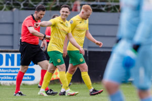 Football, Cymru Premier Play-Off Final, Caernarfon Town v Flint Town, Caernarfon, Wales.