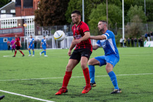 Ardal Southern Play-Off Final, Ynyshir Albions v Abertillery Bluebirds, Merthyr, Wales.