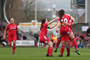 Wrexham AFC Women vs Connah's Quay Nomads in the final game of the Genero Adran North at The Racecourse Ground, Wrexham (Pic by Sam Eaden/FAW)