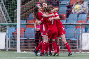 Football, Adran North & South Play-off, Wrexham Womens v Briton Ferry Ladies, Latham Park, Wales