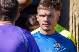 Flint Town United vs Haverfordwest County in the JD Cymru Premier. 1st April 2023