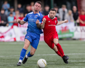 Football, FAW Amateur Trophy Final, Denbigh Town v Trethomas Bluebirds,  Latham Park, Wales