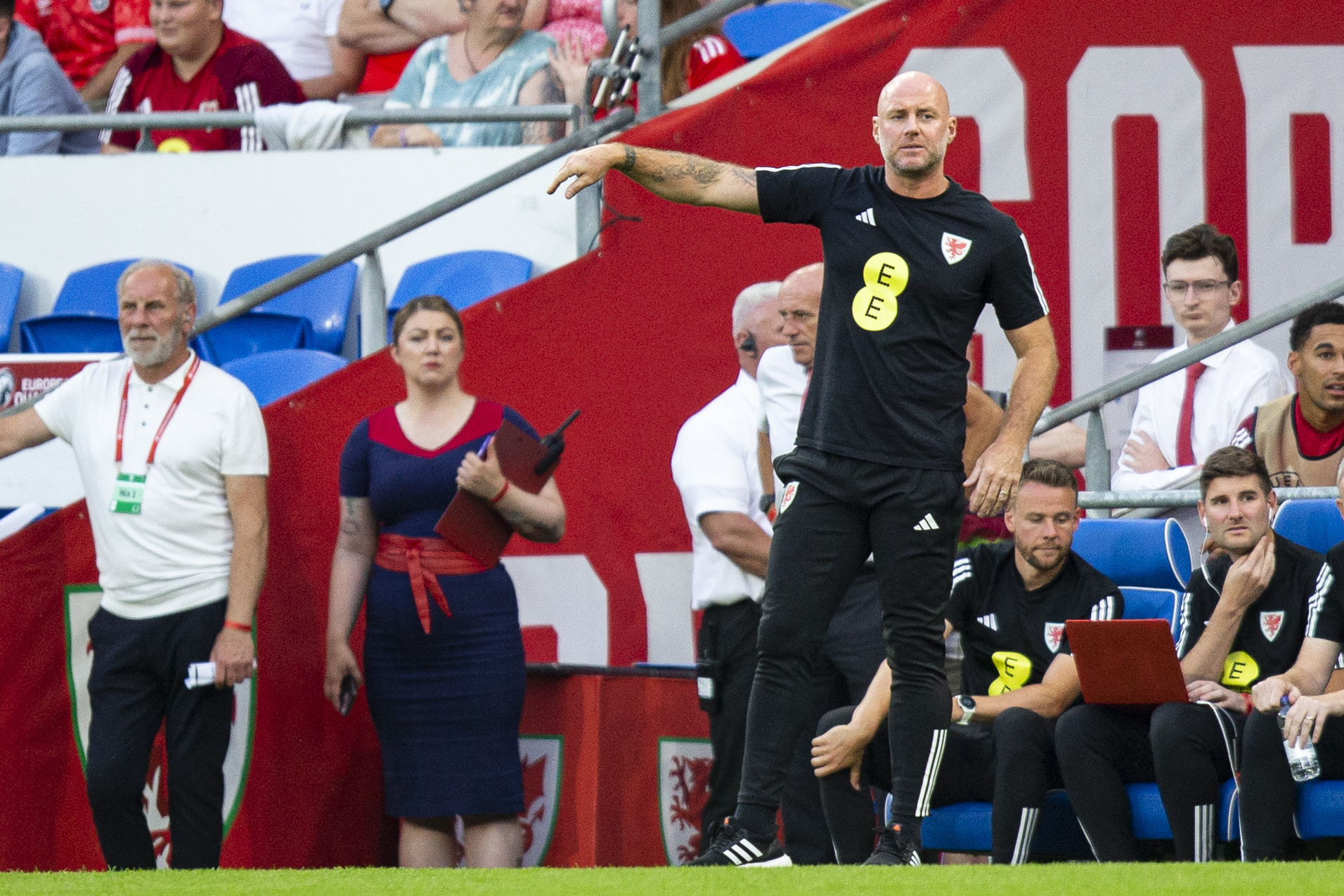 Wales manager Rob Page on the touchline