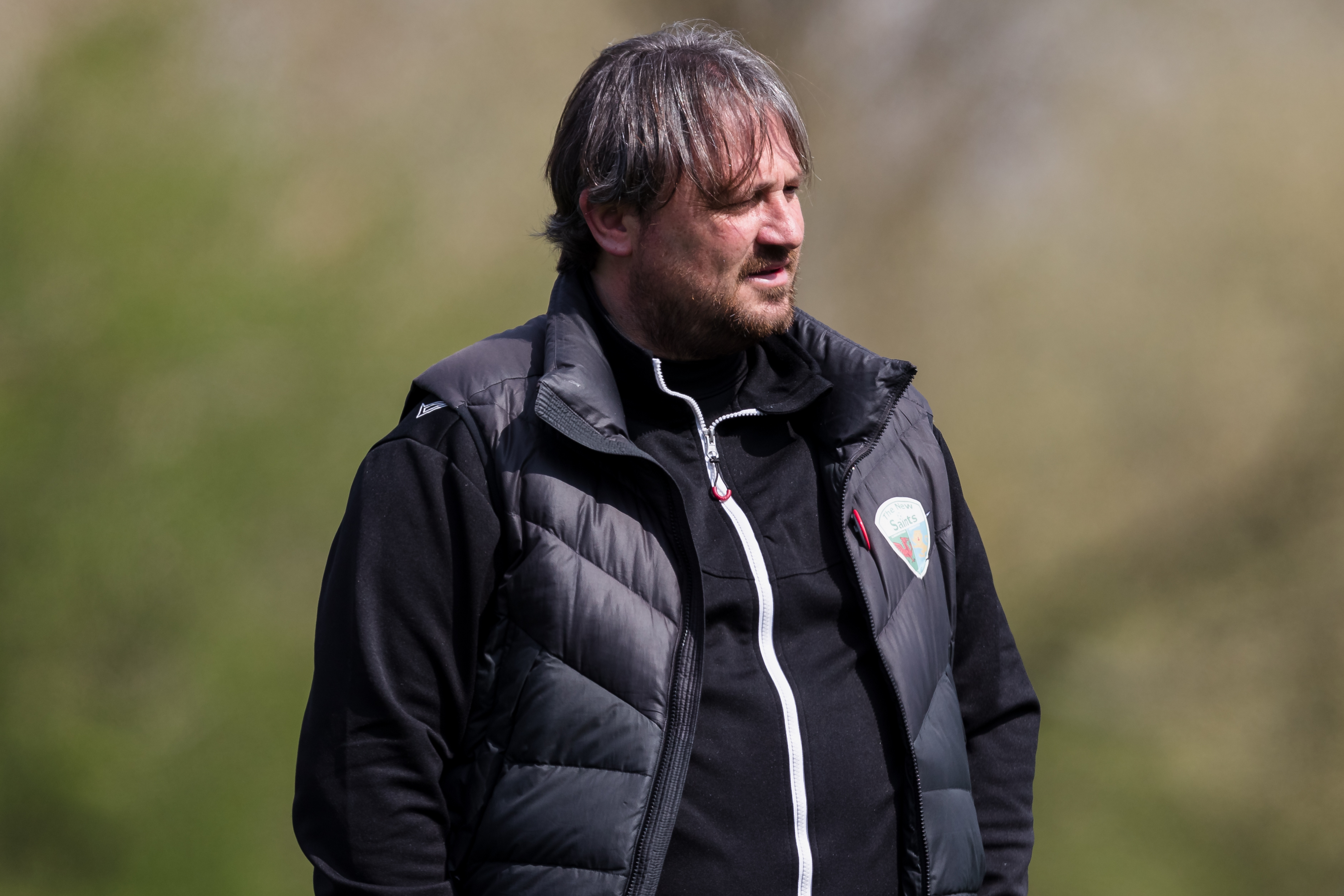 TNS manager Craig Harrison looks on ahead of BK Hacken