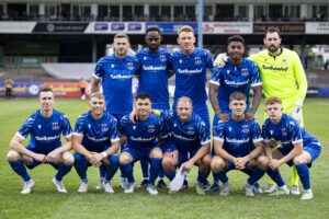 UEFA Europa Conference League, Penybont v Santa Coloma. Bridgend, Wales.