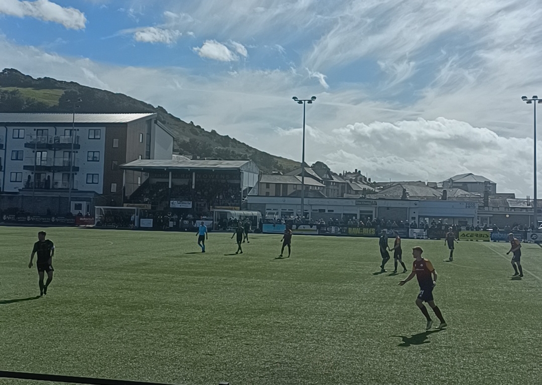 A general view of Aberystwyth Town v Cardiff Met.