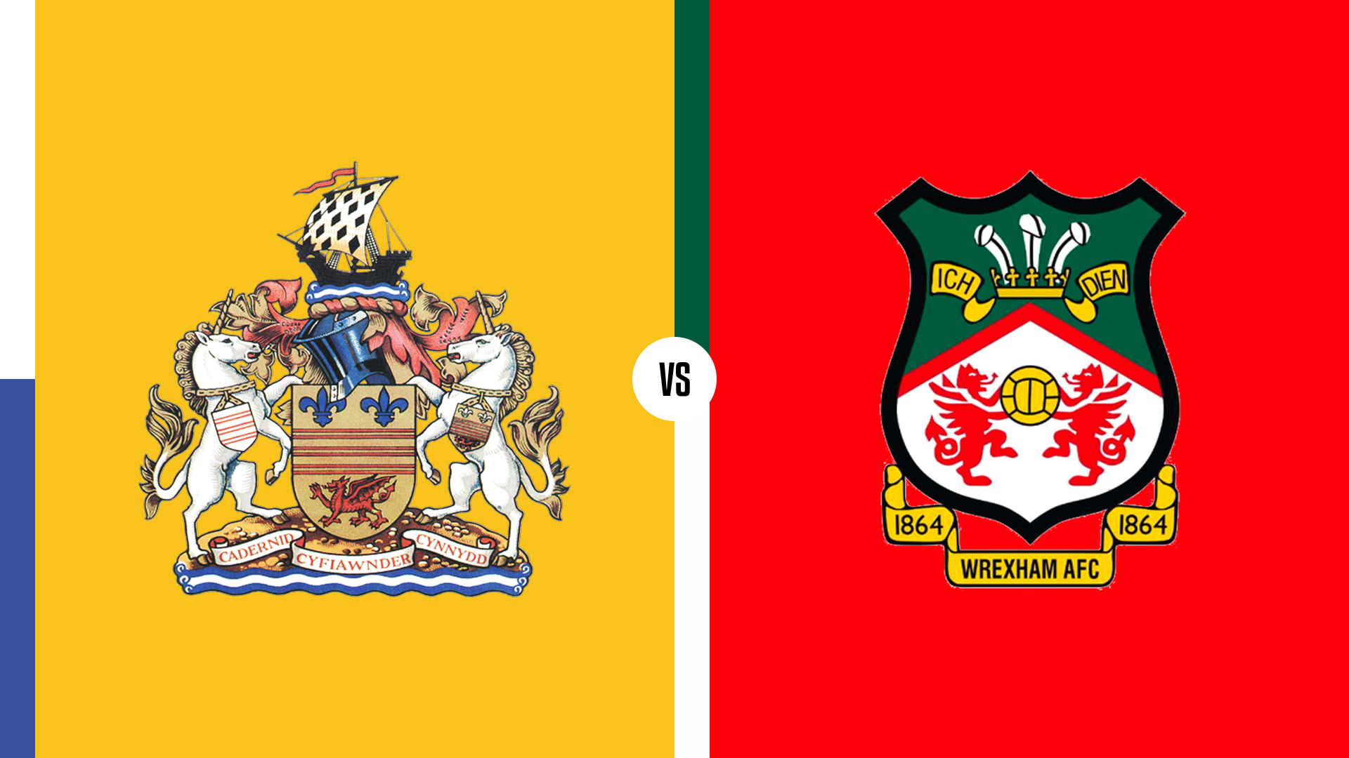 Barry Town v Wrexham badges