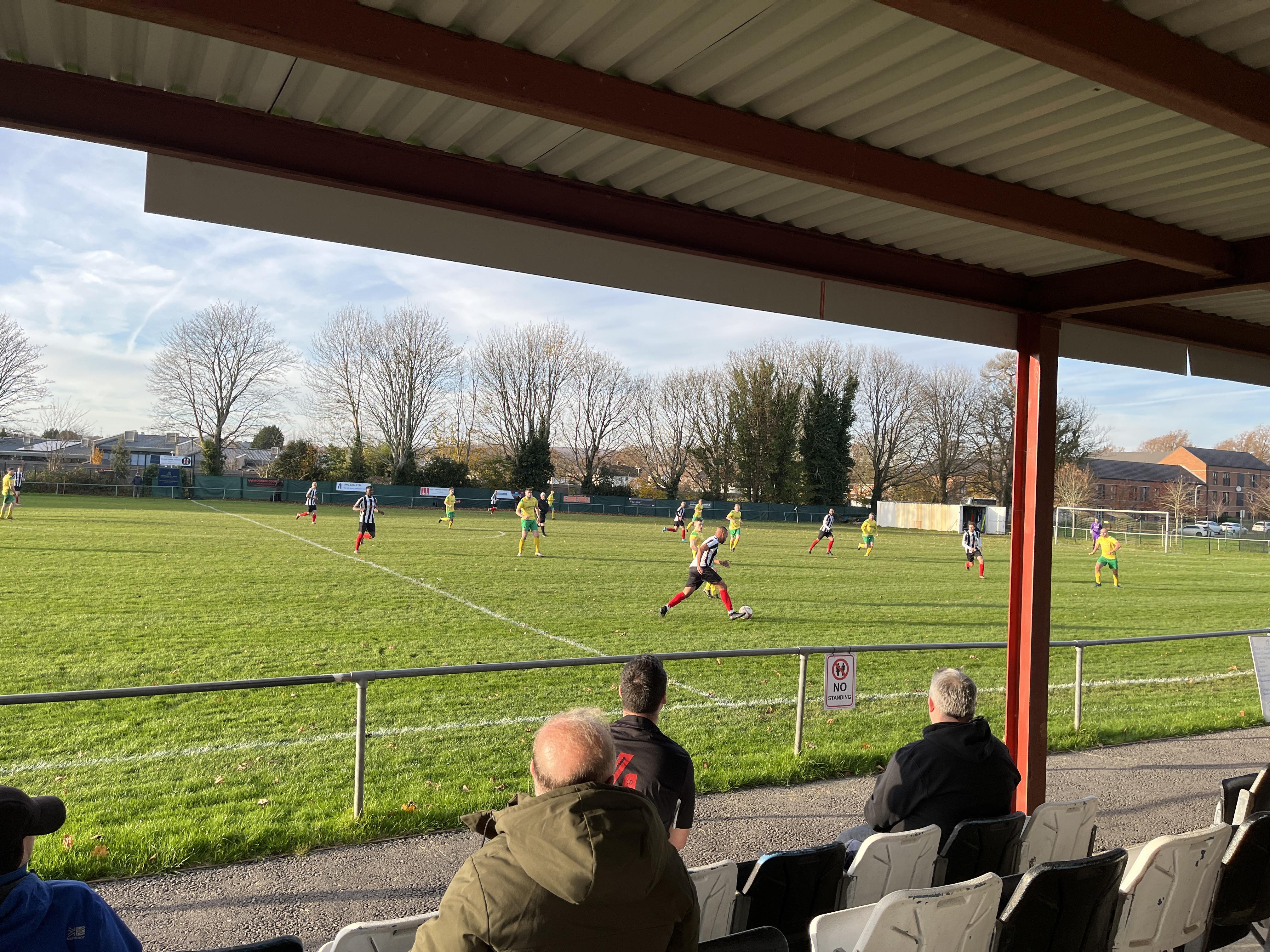 A general view of the Orange Llama Stadium in the Ardal South West match between Cardiff Draconians and Ynysygerwn