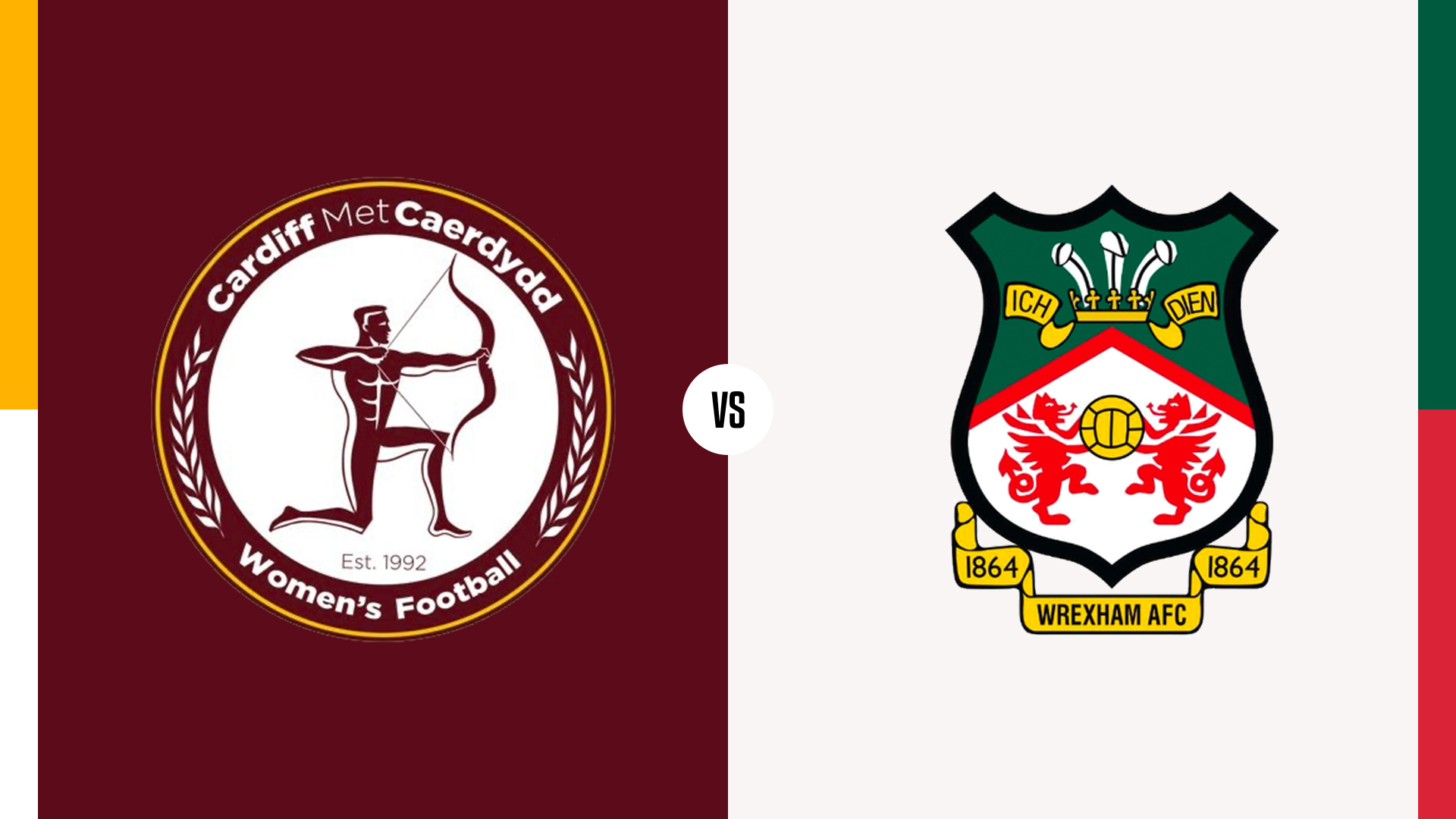 Cardiff Met v Wrexham badges