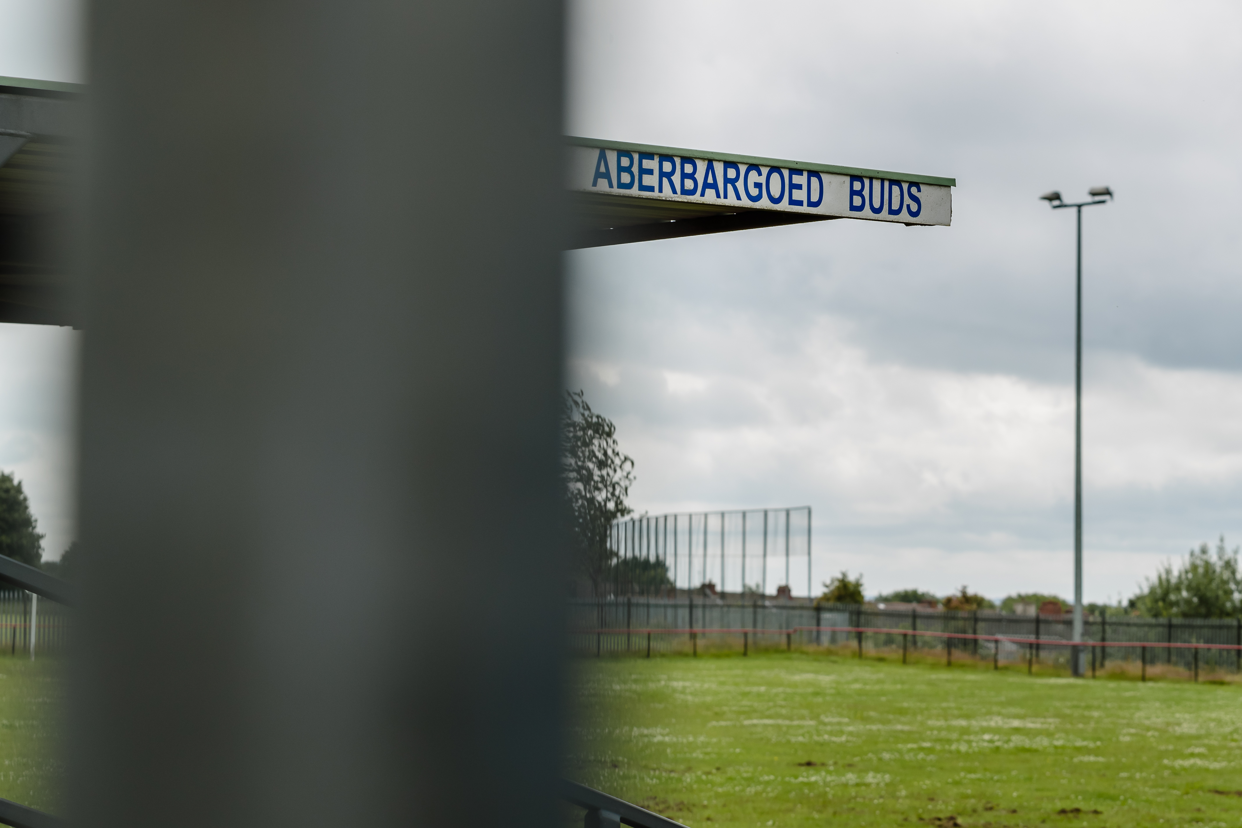 A general view of a stand at Aberbargoed Buds Recreational Ground.