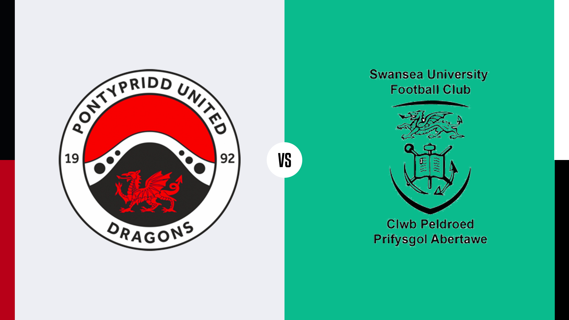 Pontypridd United and Swansea University badges