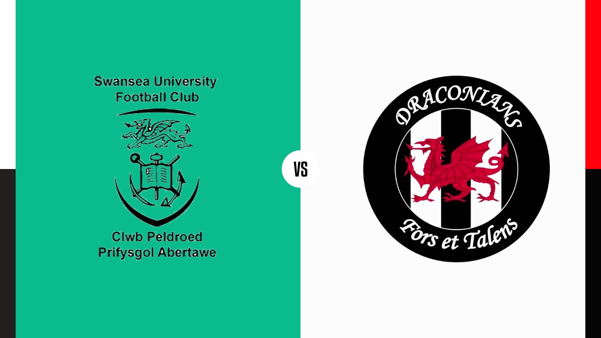 Swansea University v Cardiff Dracs badges