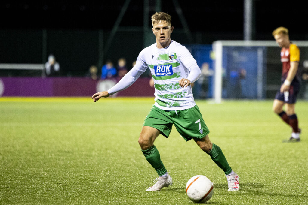 Josh Daniels in action for TNS