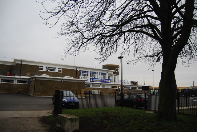 A general view of Enfield Town's Queen Elizabeth Stadium