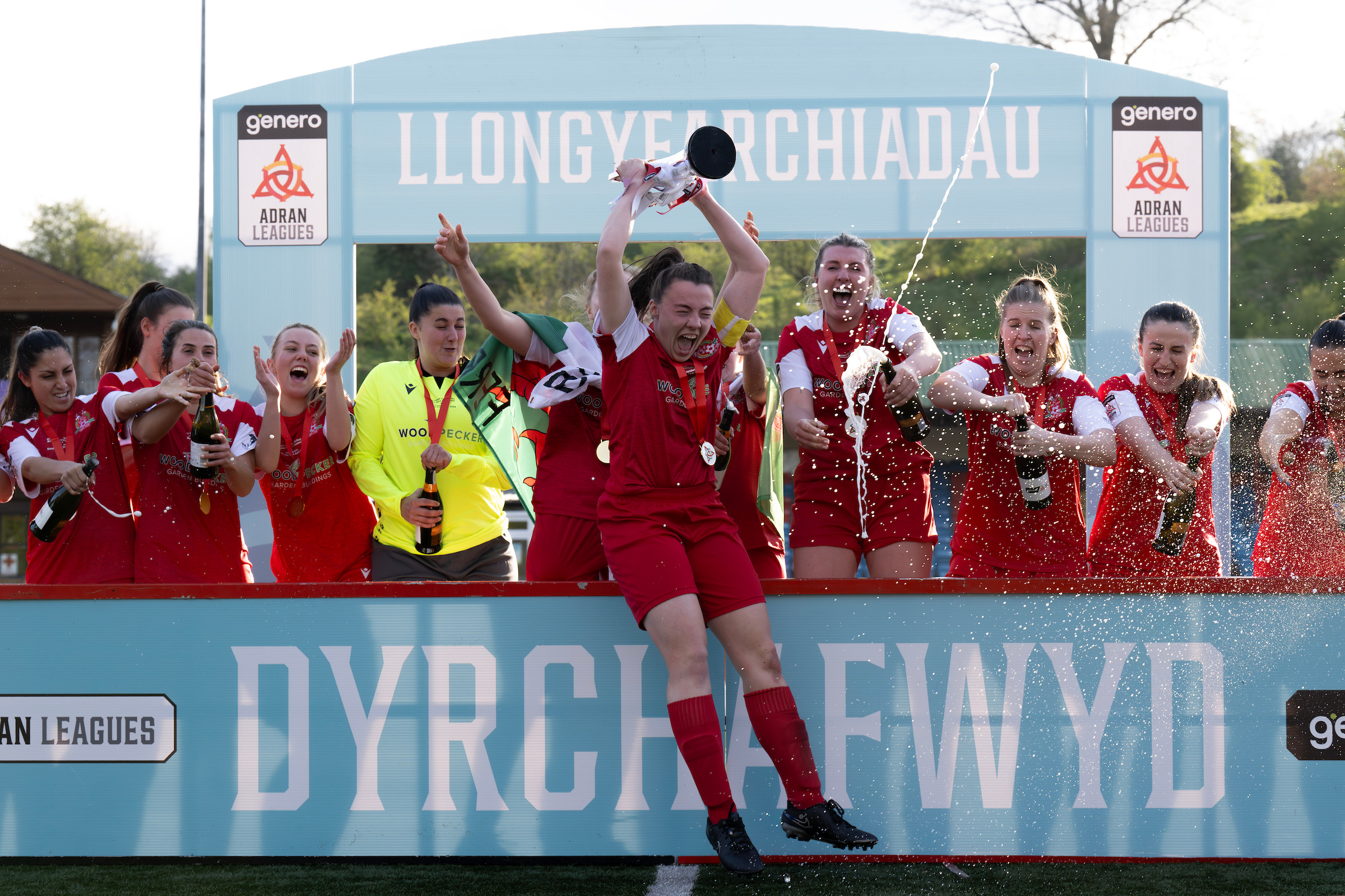 Briton Ferry lift the Adran play-off trophy