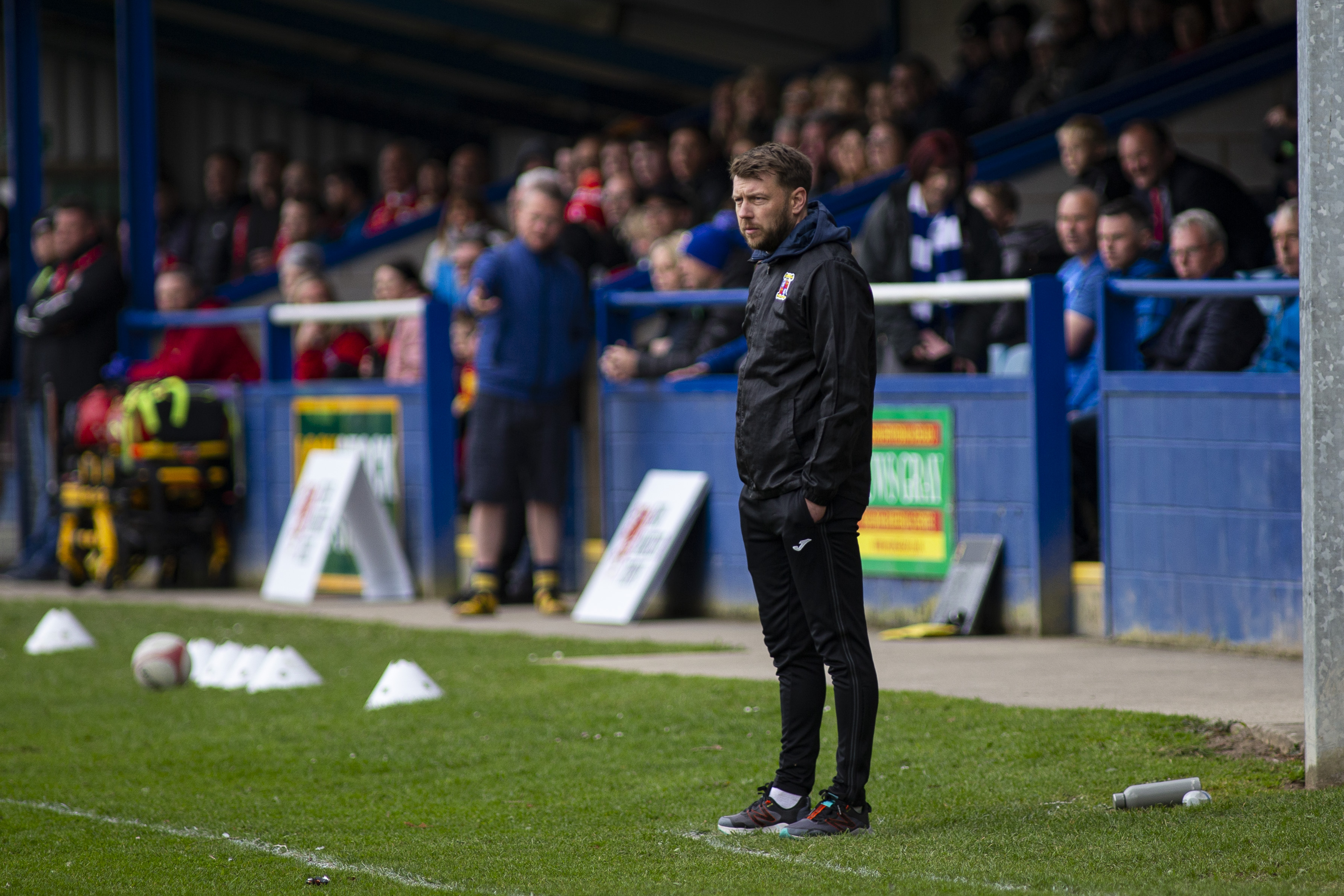 Michael Cunningham on the touchline for Mold Alexandra