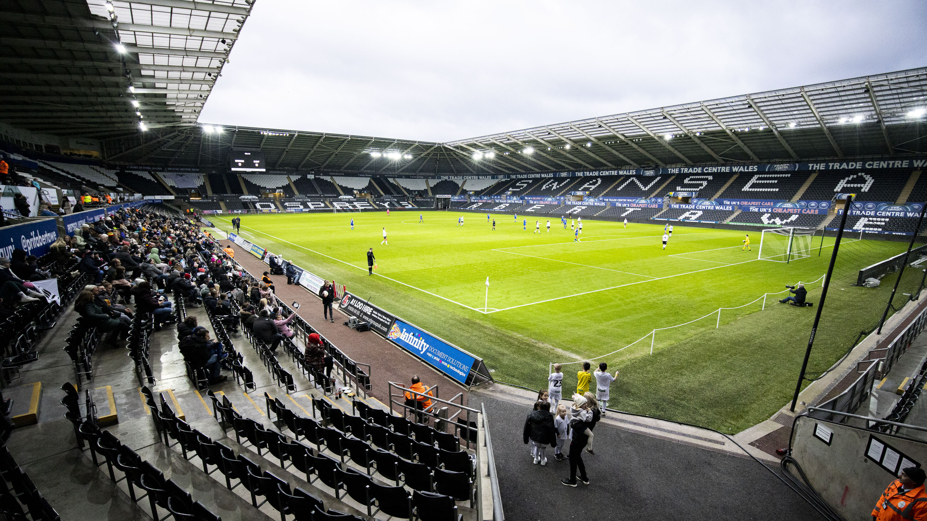 A general view of Swansea City's Swansea.com Stadium