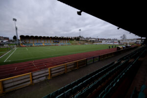 A general view of Jenner Park stadium, home of Barry Town United and Cardiff Airport.