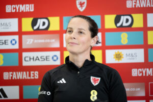 International Football, Wales Womens training session at ST?K Cae Ras, Wrexham, Wales, UK.