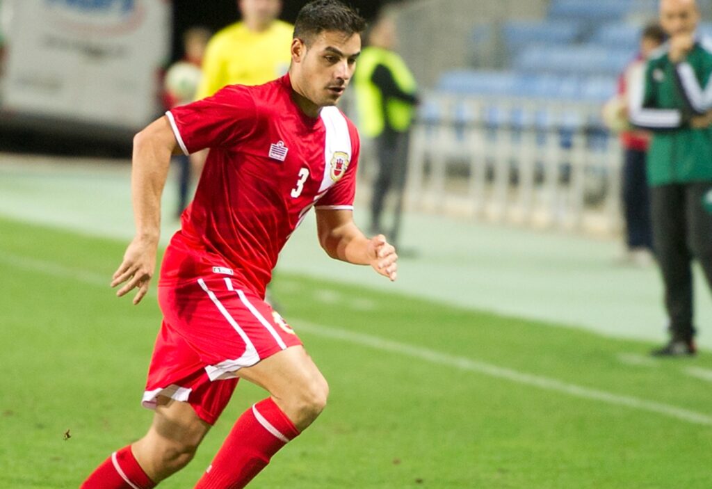 Gibraltar and Bruno Magpies Joseph Chipolina vs. Slovakia in UEFA debut