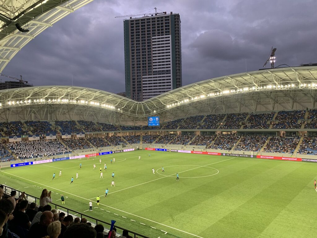 A general view of the Adjarabet Arena, the home stadium of FC Dinamo Batumi. 