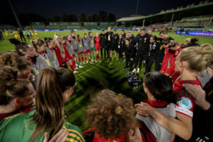 Ukraine V Cymru at Stadion Miejski W Grodzisku, in Poznan , Wales, UK.