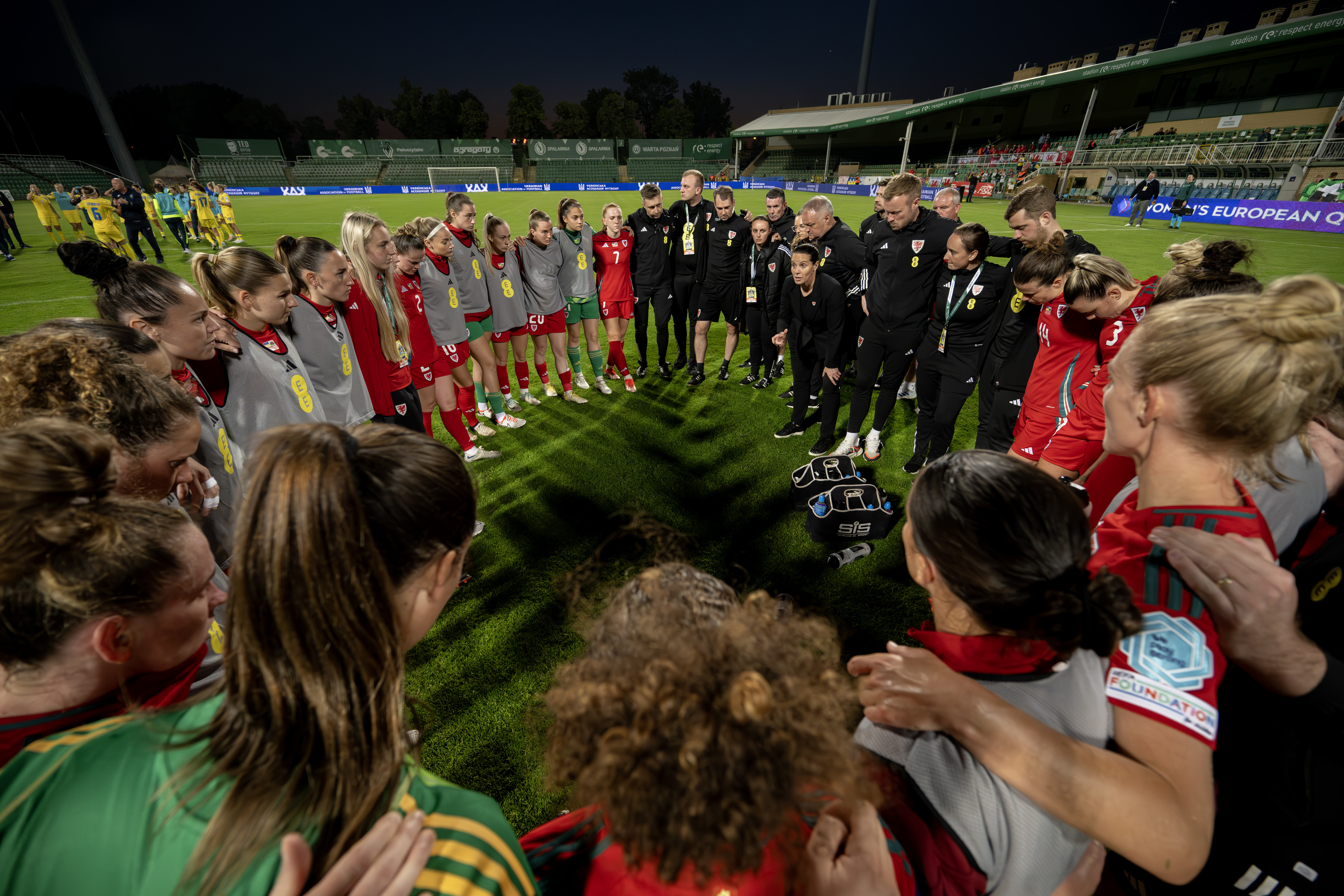 Ukraine V Cymru at Stadion Miejski W Grodzisku, in Poznan , Wales, UK.