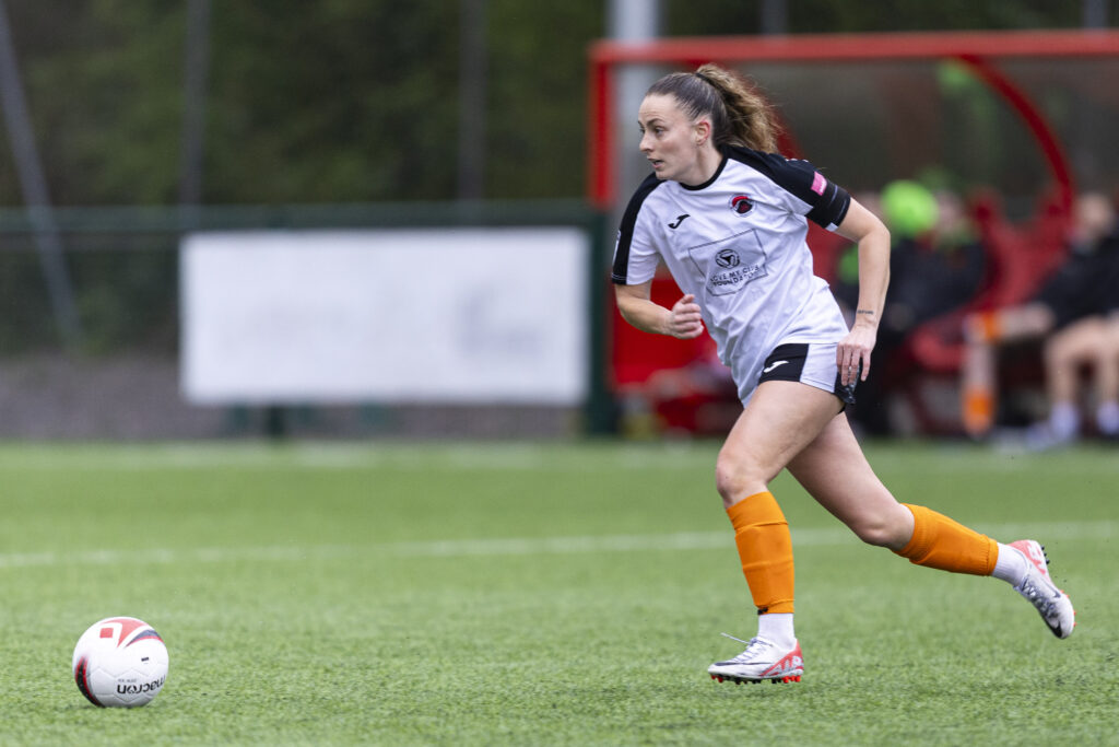 TREFOREST, Wales - 6th APRIL 2024: 
Jasmine Turner of Pontypridd United in action.
Pontypridd United v The New Saints in the Genero Adran Premier League at USW Sports Park on the 6th April 2024.
