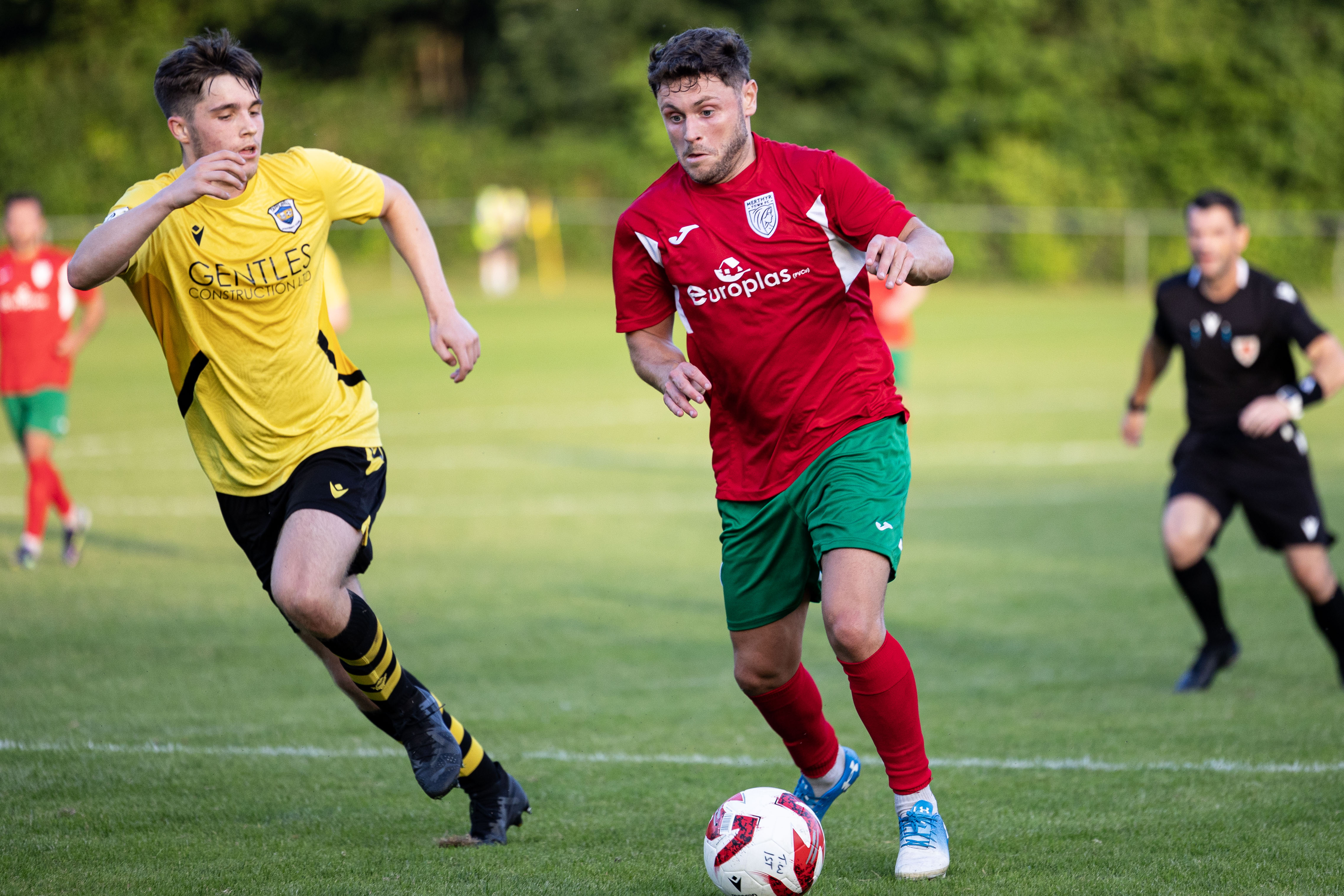 Taffs Well v Merthyr Town in the Nathaniel MG Cup at Rhiw Dda’r on the 19th July 2024