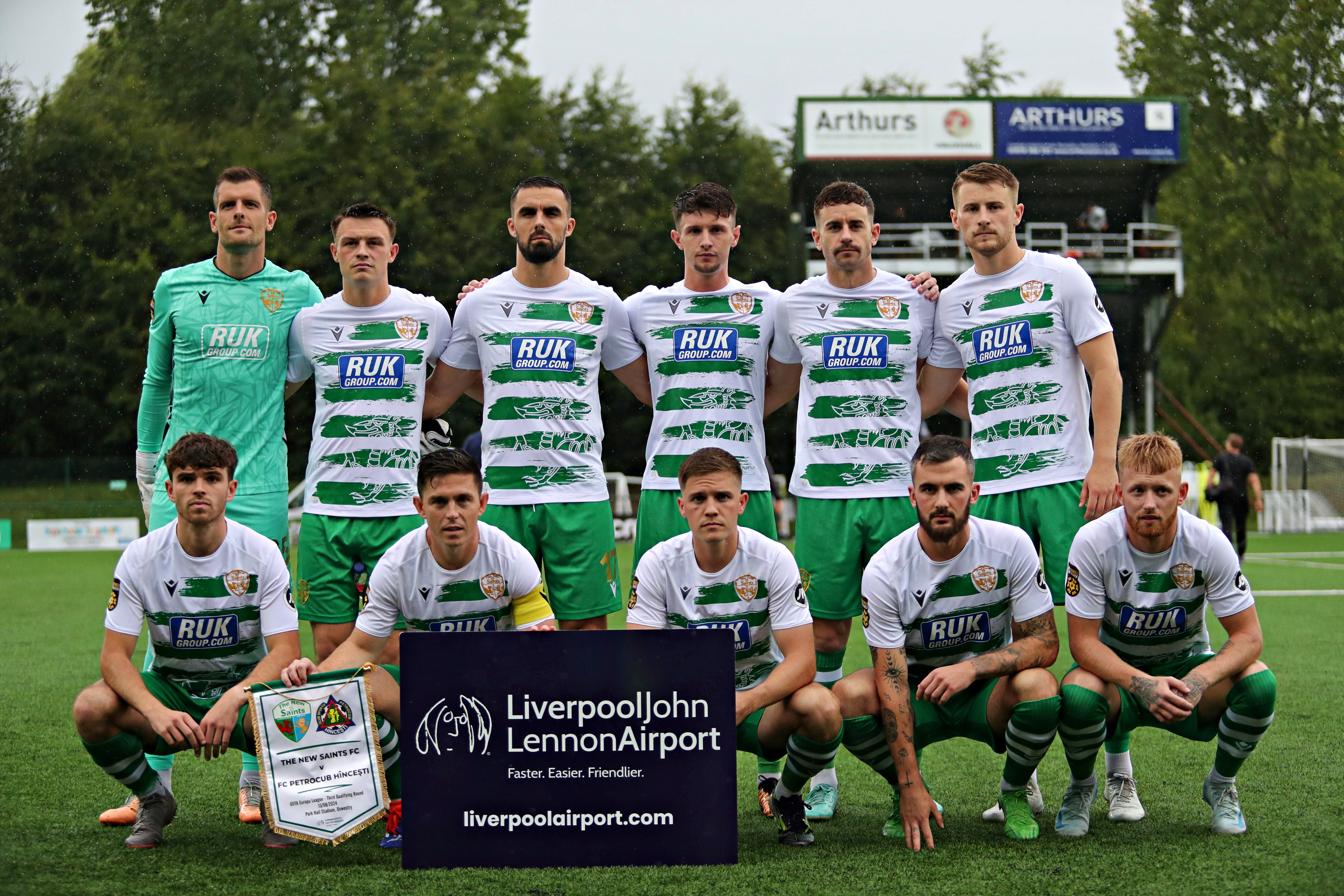 TNS pose for a team photo ahead of their clash with Petrocub Hîncești