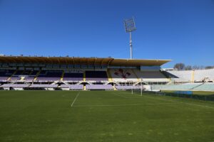 A view of one of the stands at Fiorentina's Stadio Artemio Franchi (Florence)